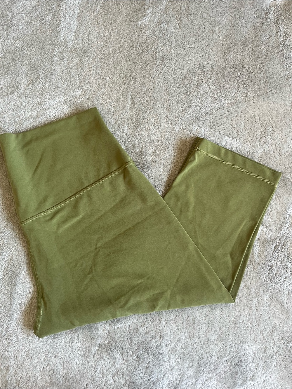 Lululemon Align High-Rise Crop Leggings 17" size 12 in Bronze Green
